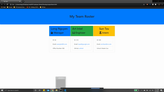 GIF of Employee Roster
